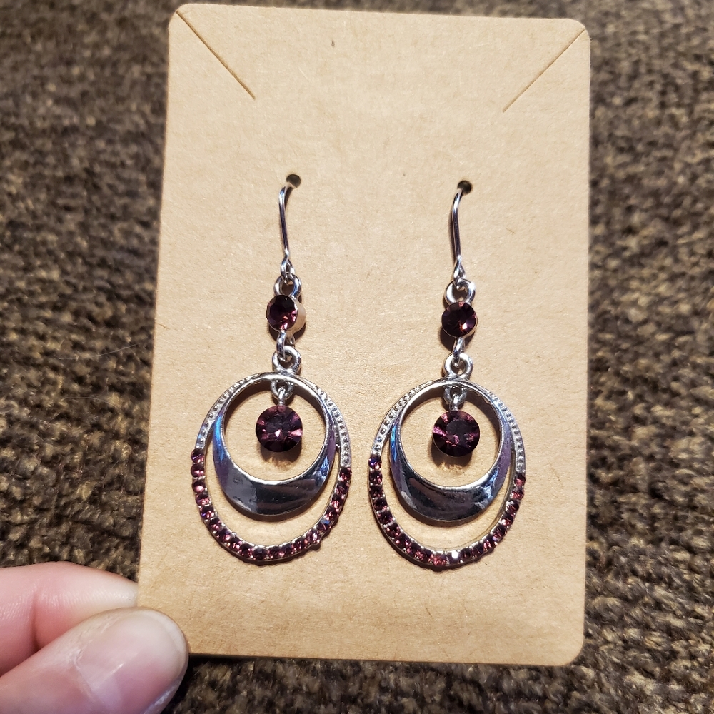 Purple Dangle Earrings